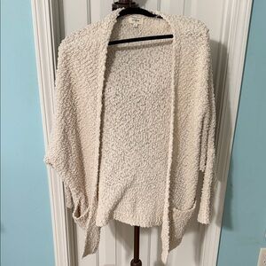 Cozy Cream Open-Front Sweater